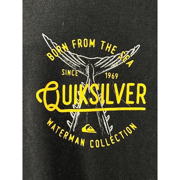 Quiksilver Waterman Collection Black Graphic Tee Extra Large XL Short Sleeve New - Picture 5 of 7
